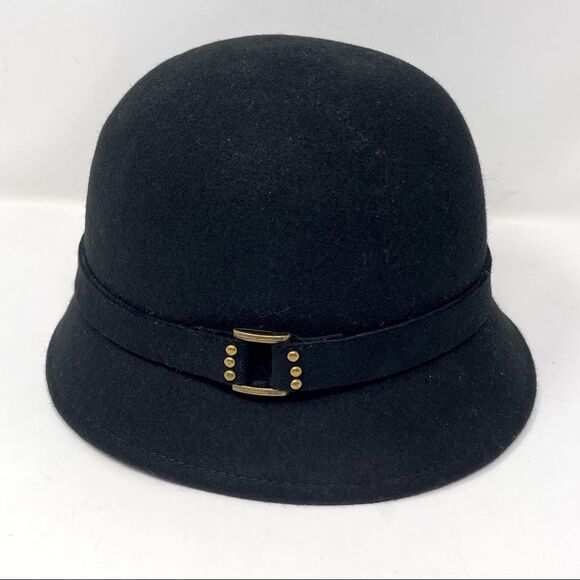 August 100% Wool Black Felt Cloche or Fedora - Picture 1 of 7